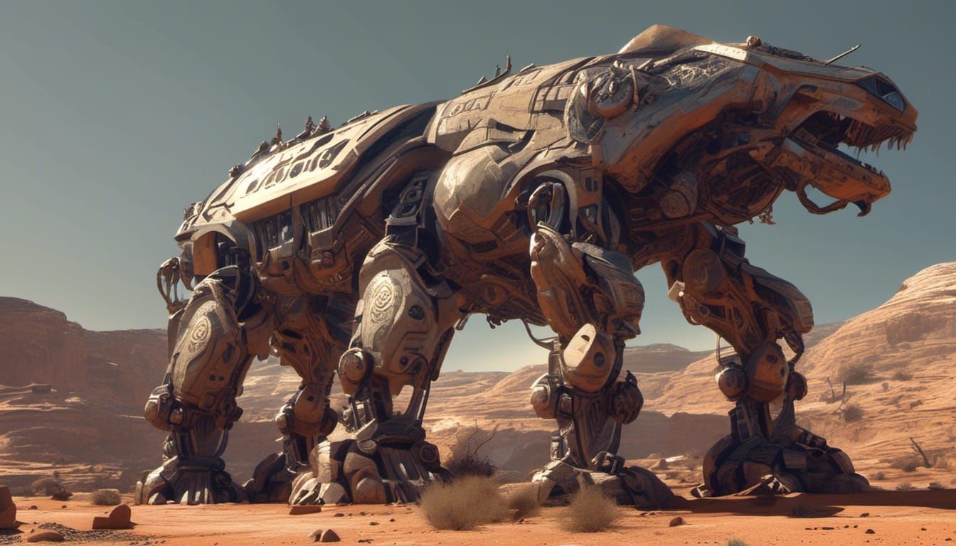 robot dinosaur or walking vehicle