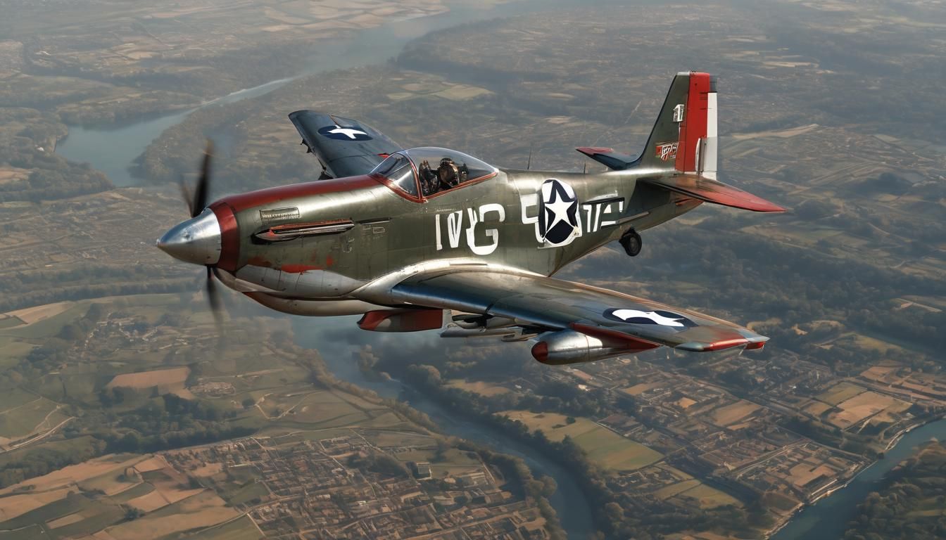 Confident Pilot and Gleaming P-51 Mustang