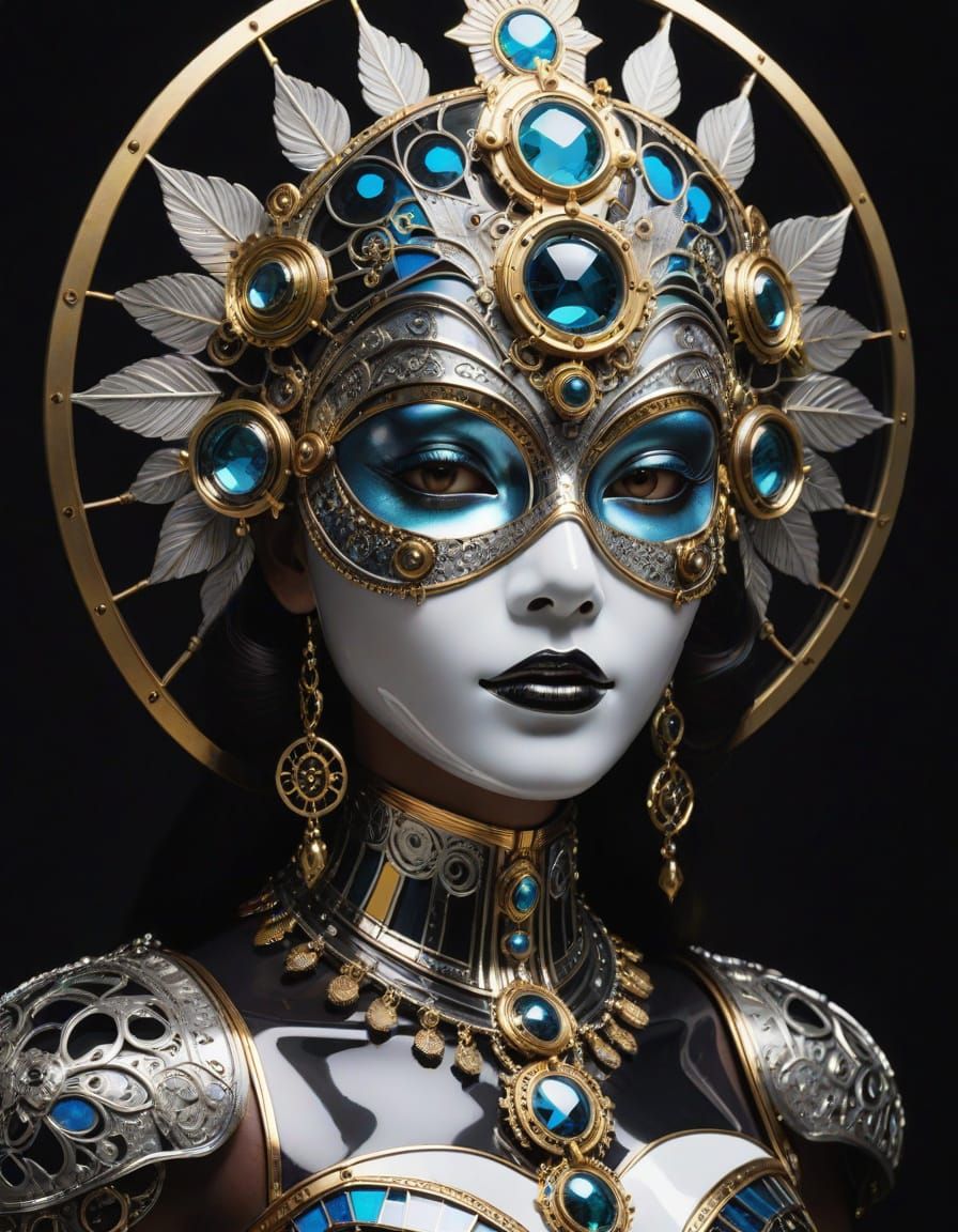 Steampunk Queen in Cosmic Reflection