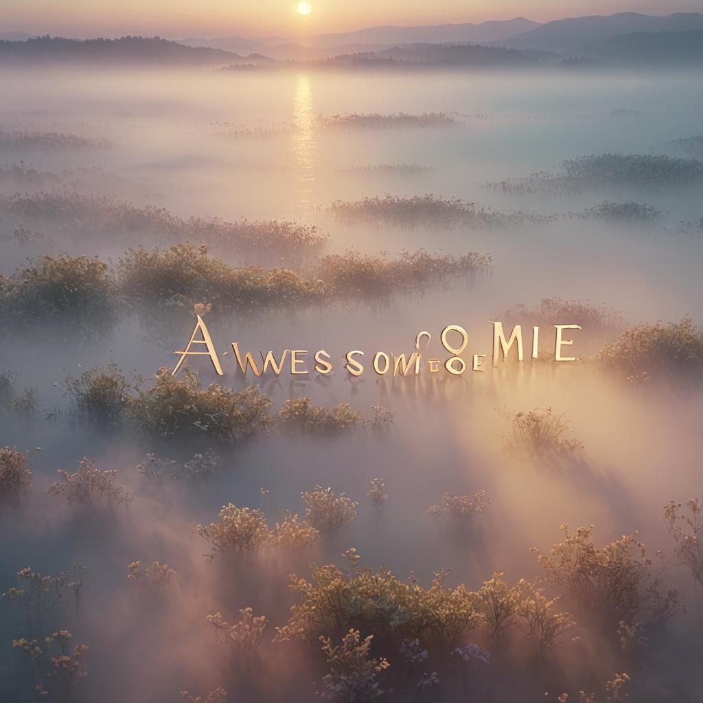 Awesome Floating in Morning Light: 3D Digital Art