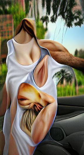 Hyperrealistic 3D Figure in Tank Top, 8K Parallax