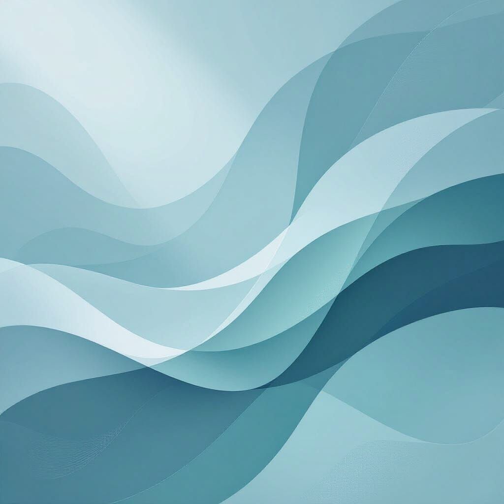 Minimalist Abstract Forms in Cool Tones