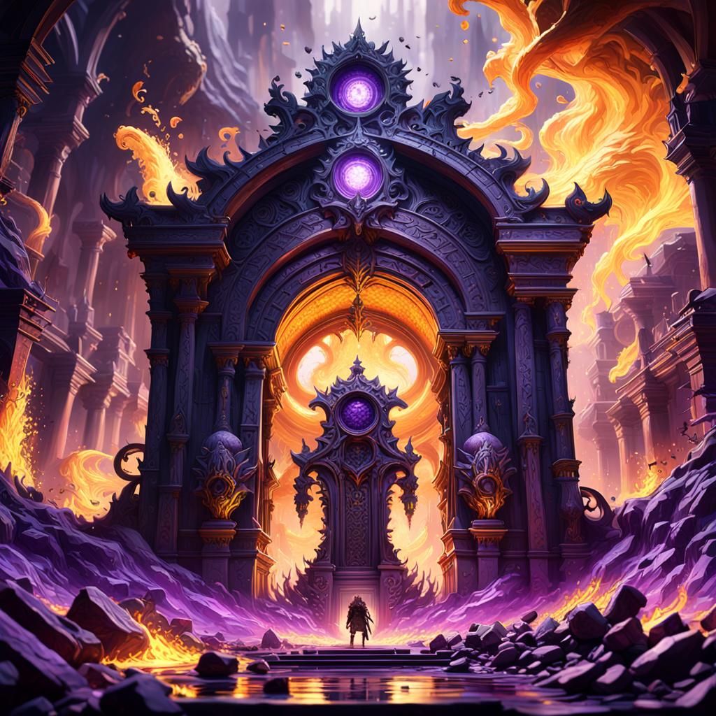 Inferno: Underworld Portal in Dark Fantasy Art