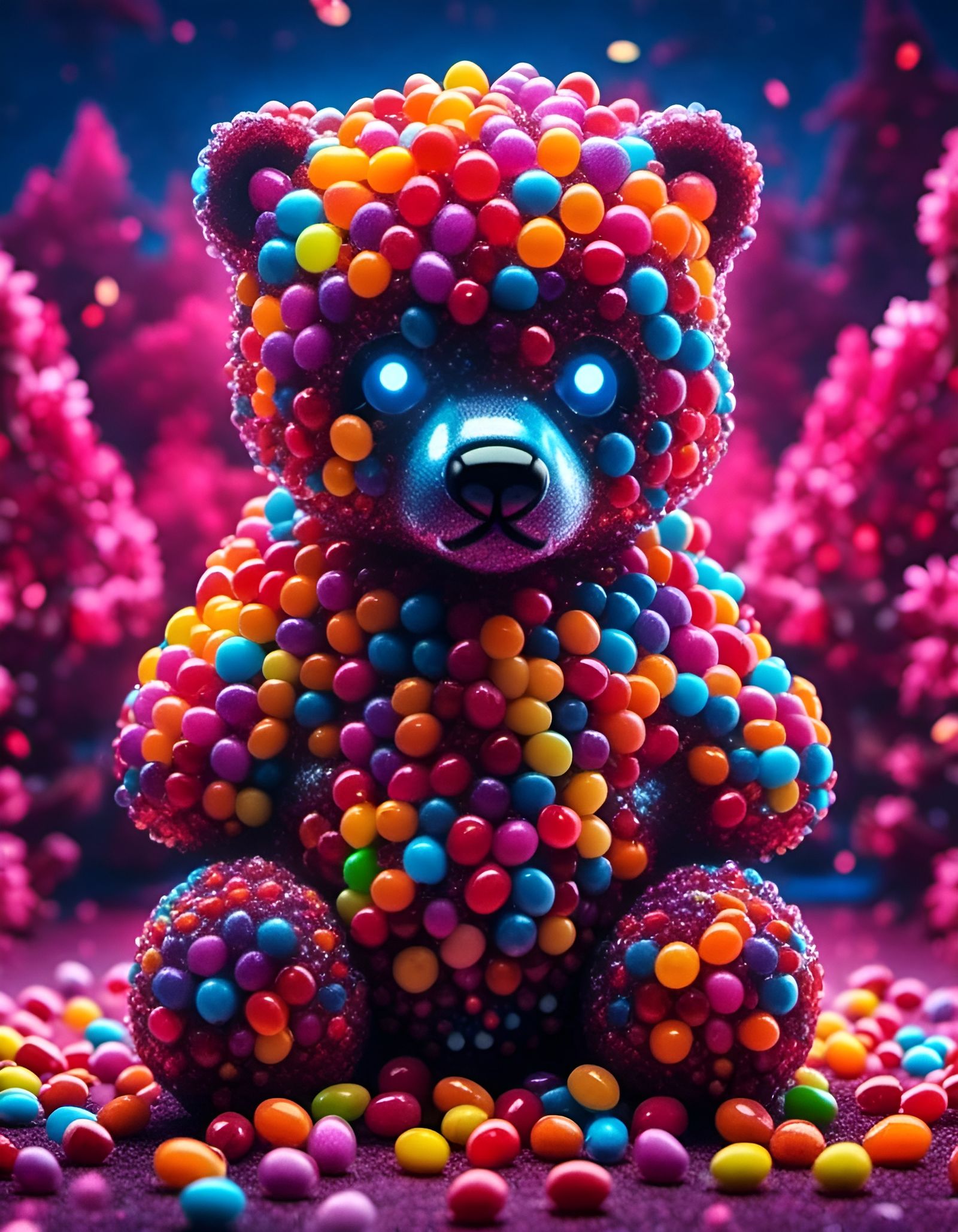 Jellybean Bear in 3D Anime Style