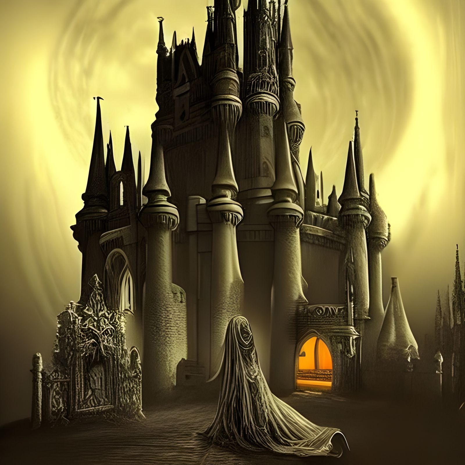 Haunted Cinderella's Halloween Carriage: Epic Photorealistic...