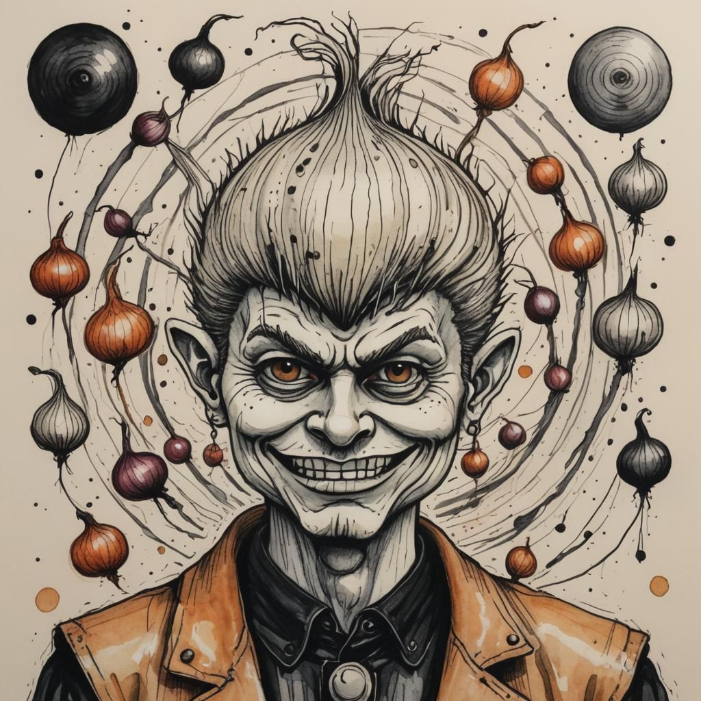 Onion Man: Naive Art Goth Punk Album Cover