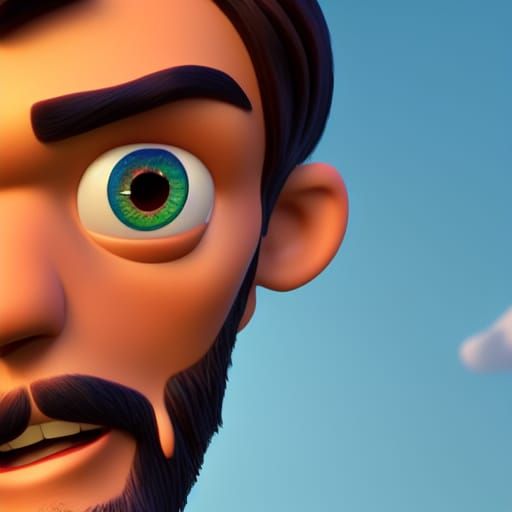 Jesus in Pixar Style 3D Digital Art
