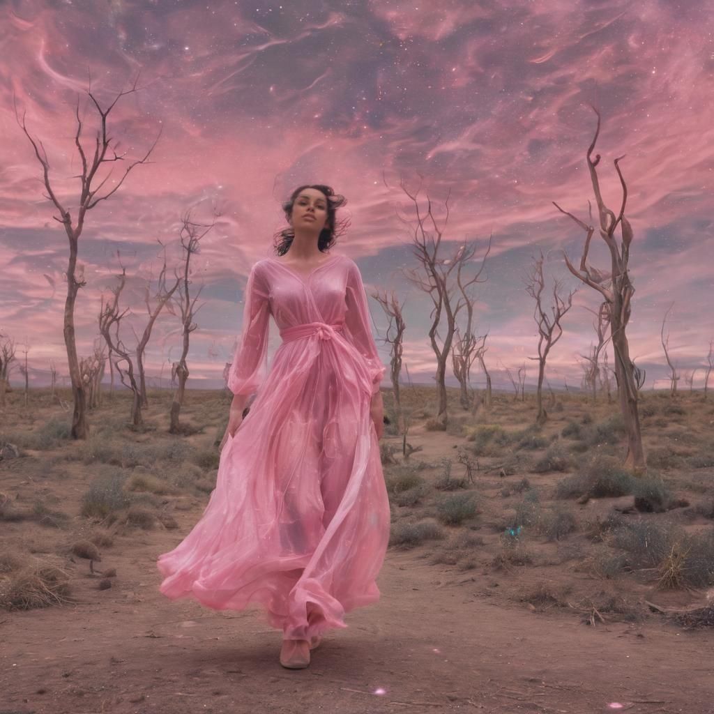 Holographic Nebulae Figures in Alien Landscape