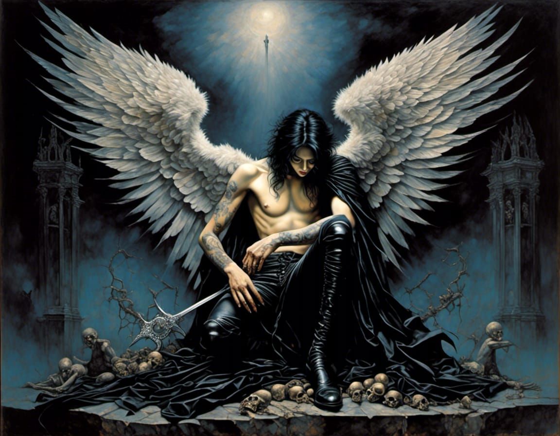 Fallen Angel in Macabre Nightmare