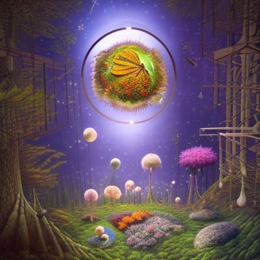 Human-Bird Hybrids on Stargazing Platform