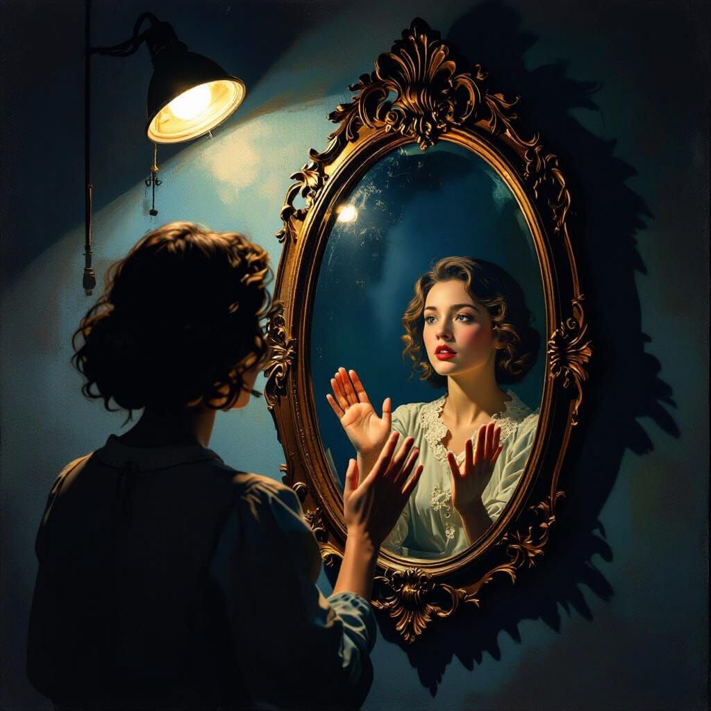 Self-Realization Moment: Younger Reflection Reaches Out