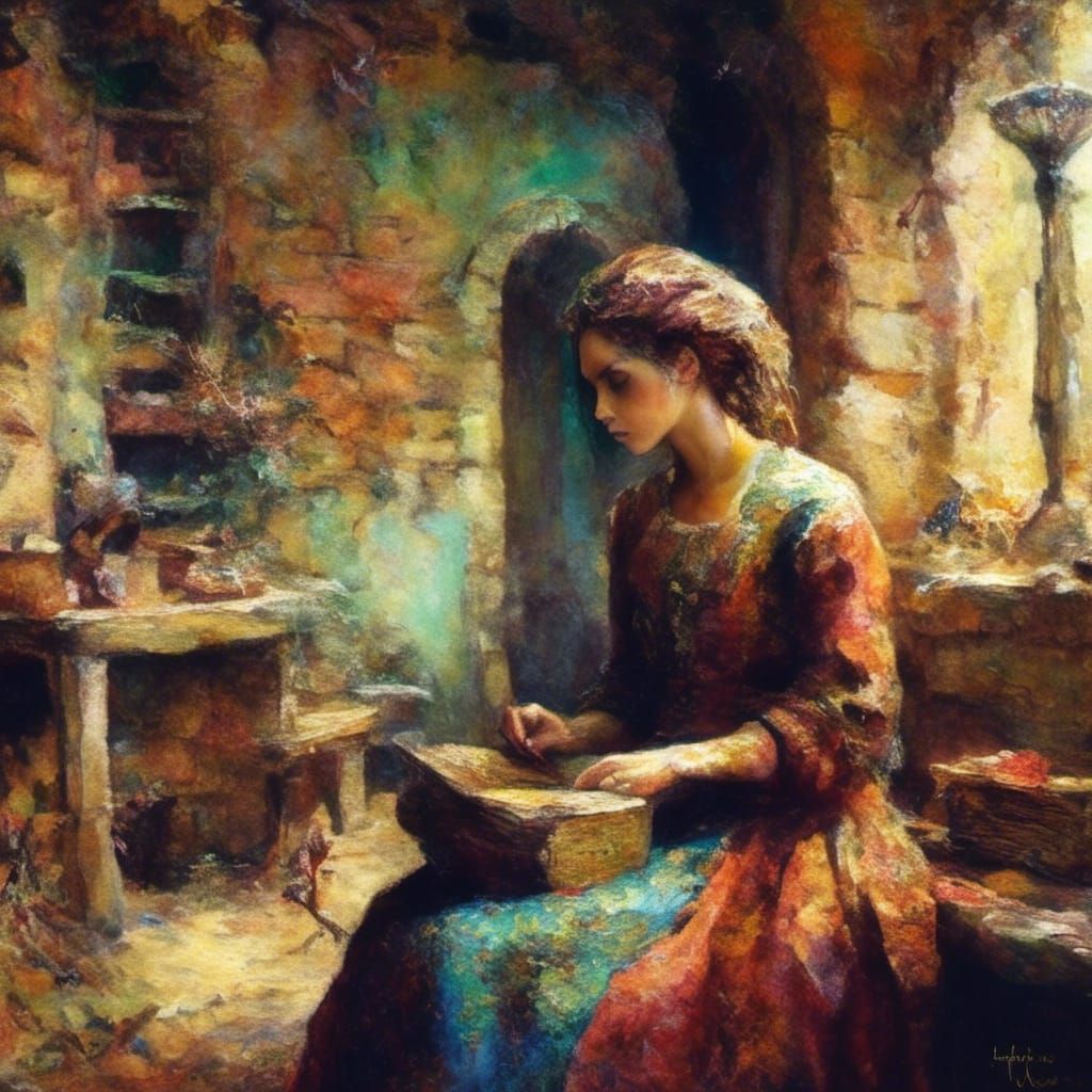 Armored Woman Knight with Fume Effects