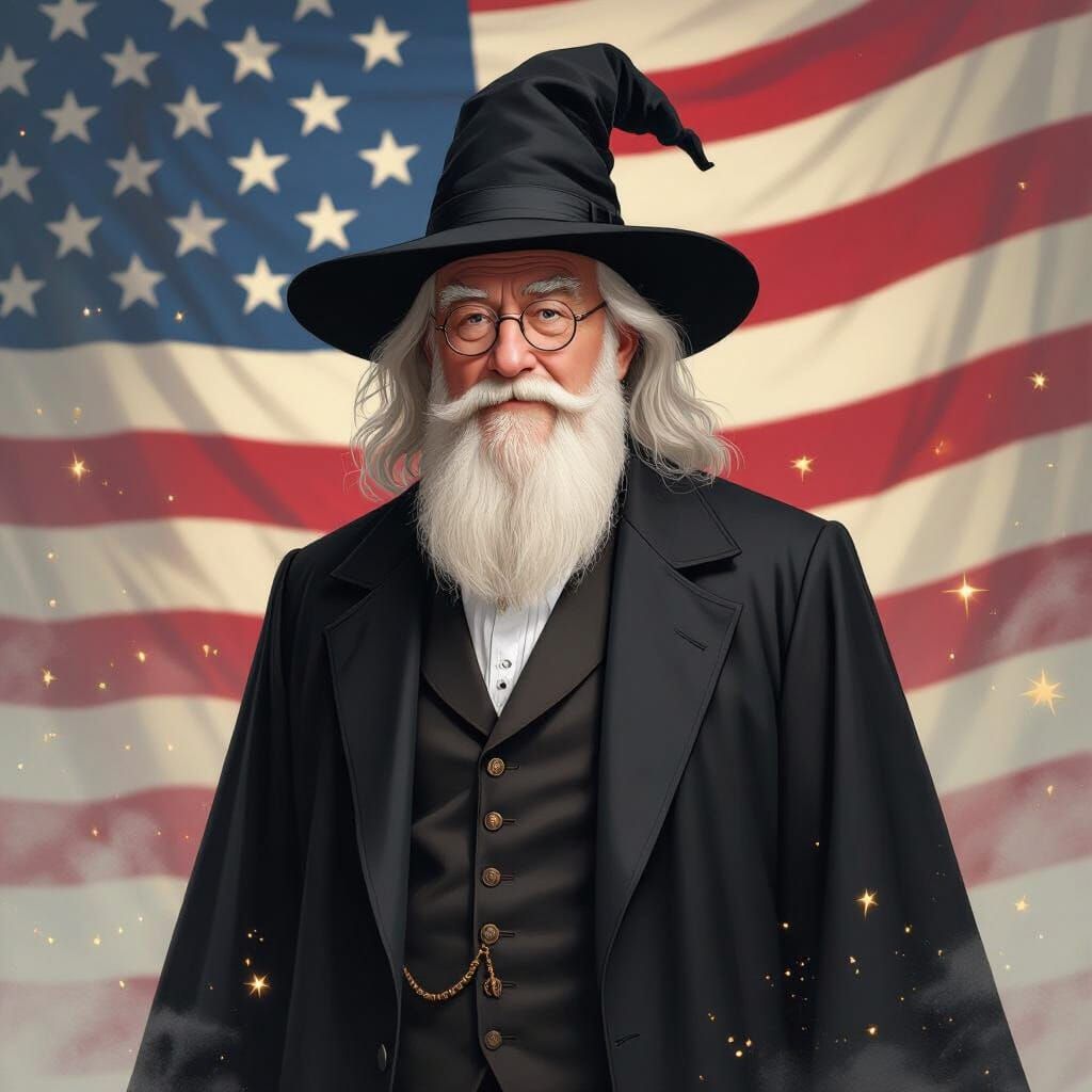 Dumbledore in America as Digital Artwork