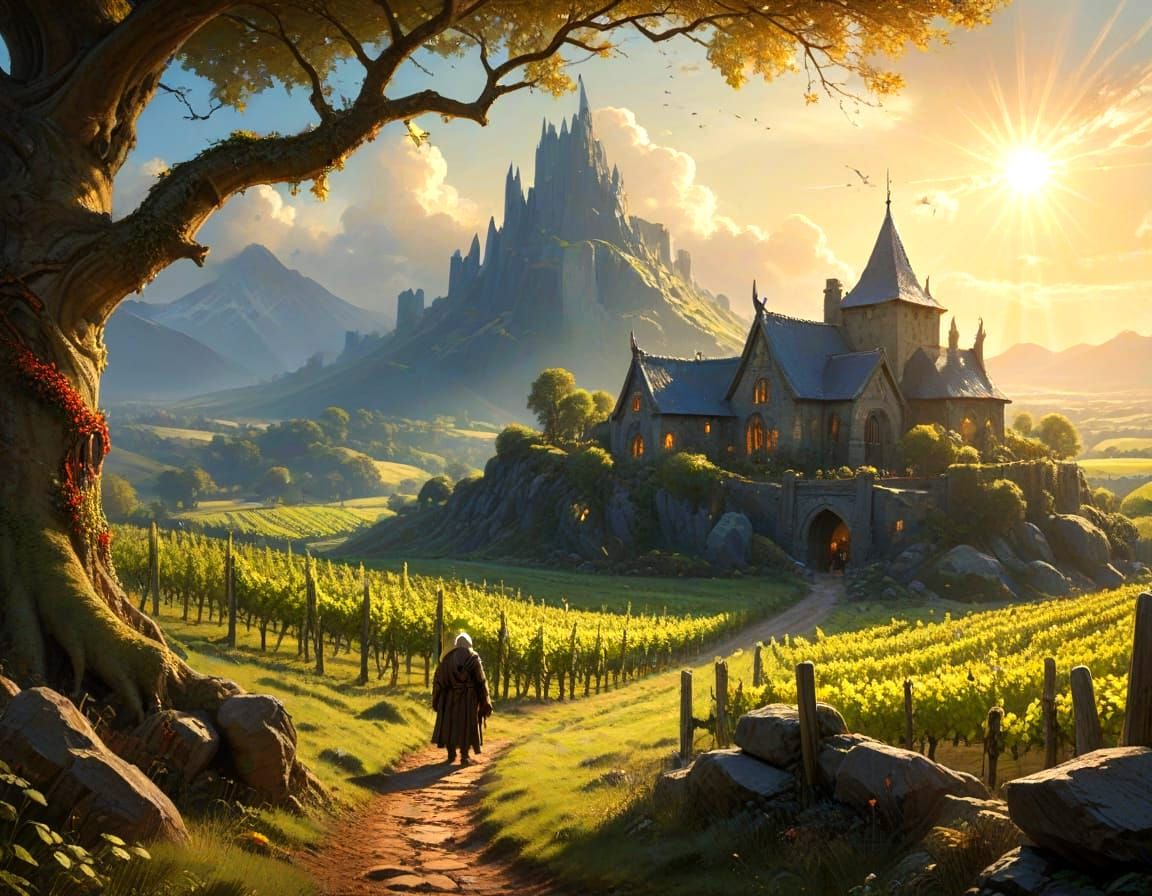 The Steward's Vineyards in the Lossarnach Region of Gondor