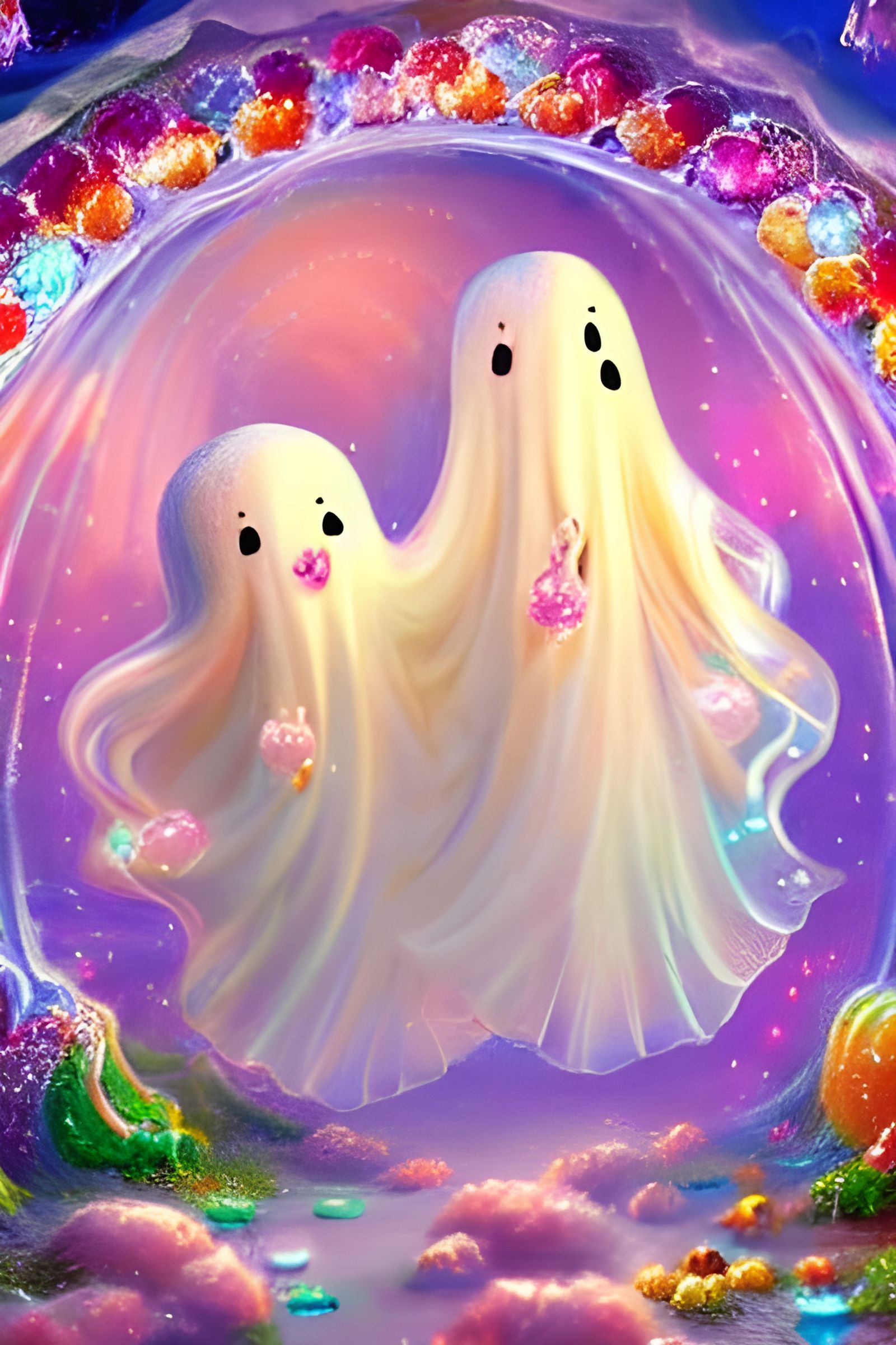 Icy Ghosts in a Candy Garden