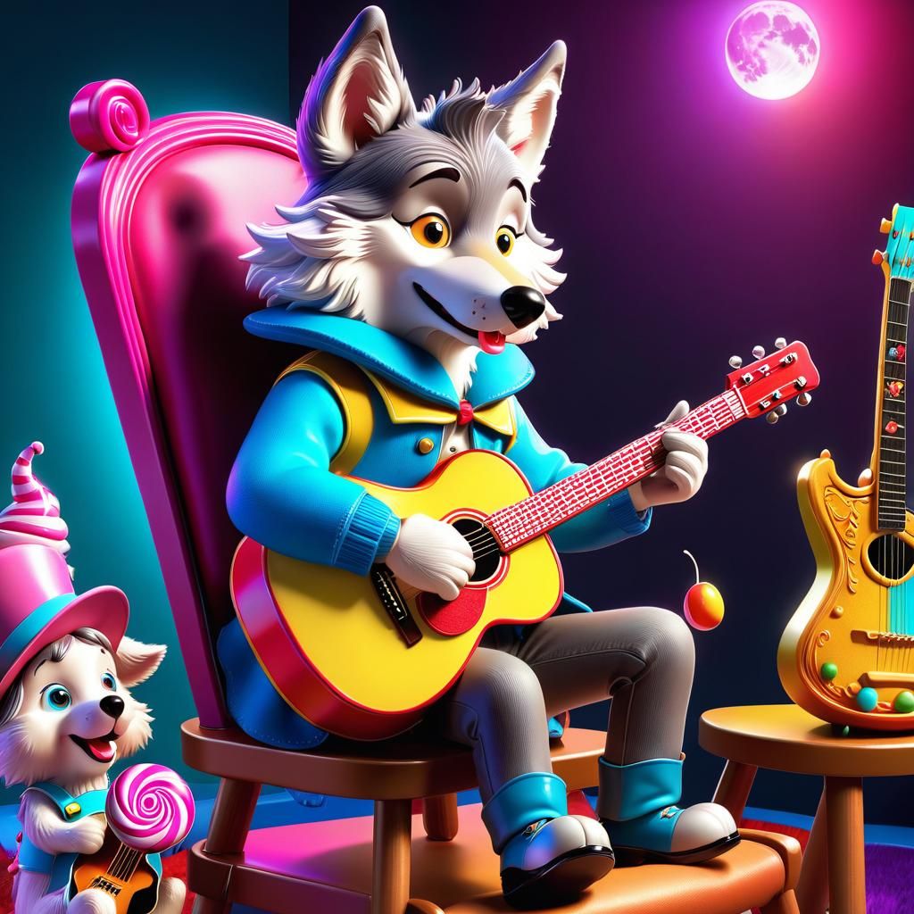 Peter and the Wolf in Candy Art Style
