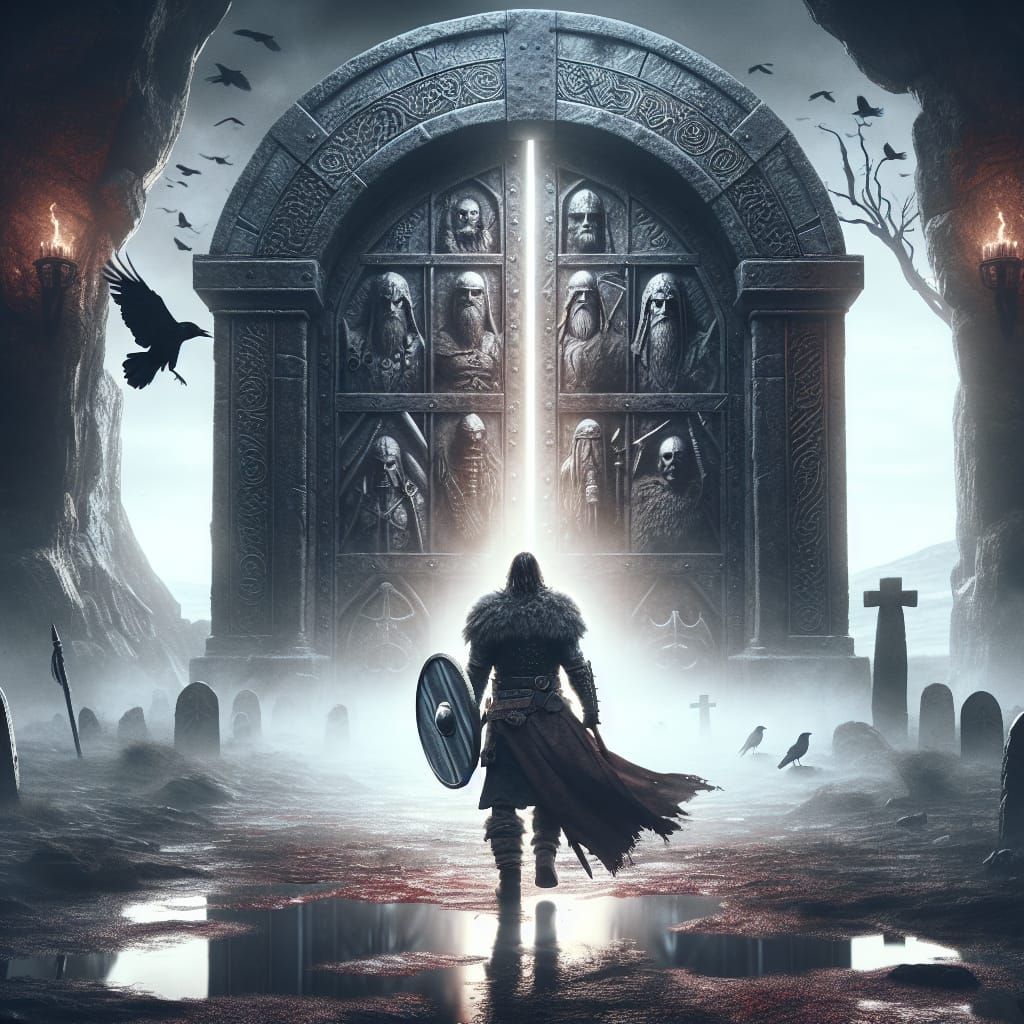 Viking Enters Valhalla After Final Battle