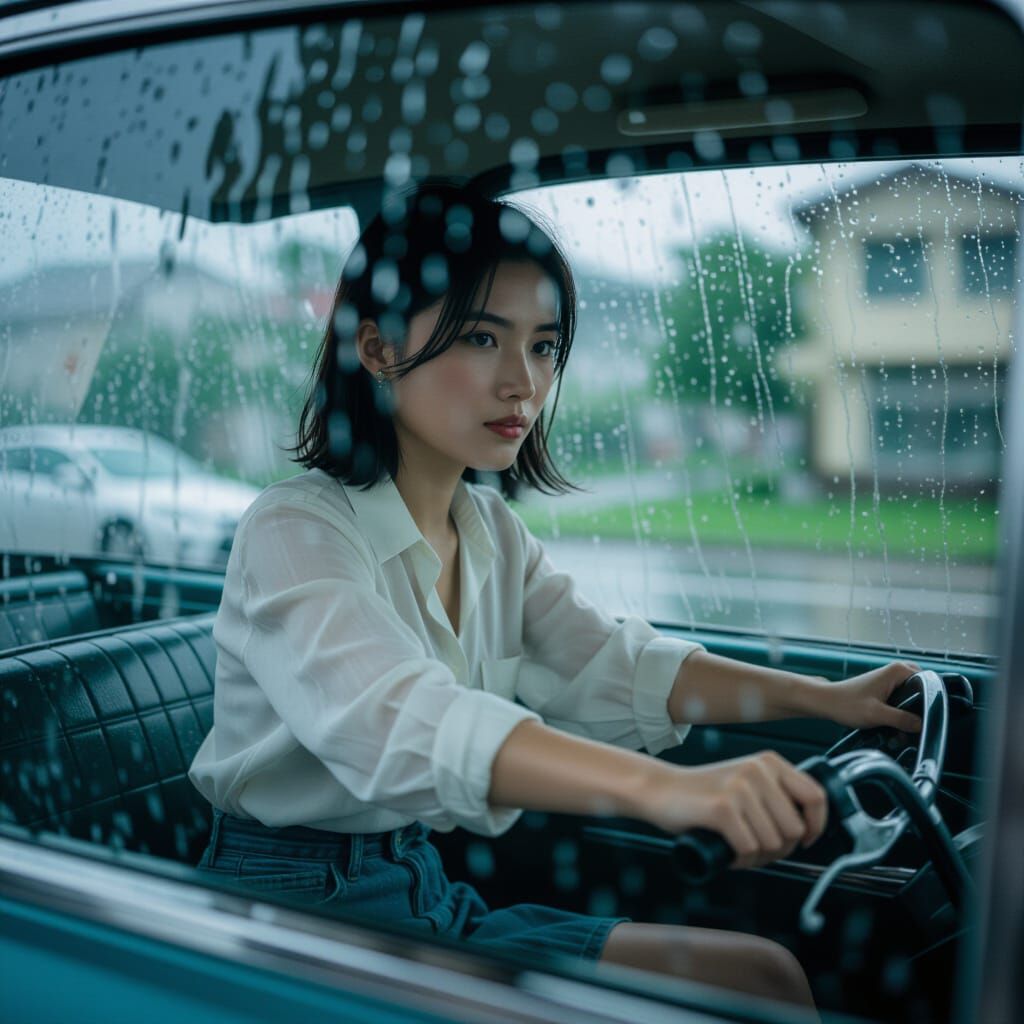 Rainy Day Bicycle Ride: Cinematic Street Photography