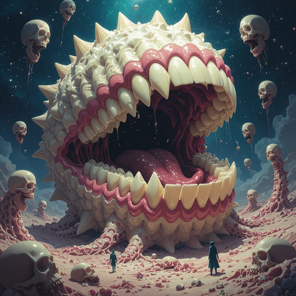 Cosmic Horror: A Tooth Entity in Deep Space