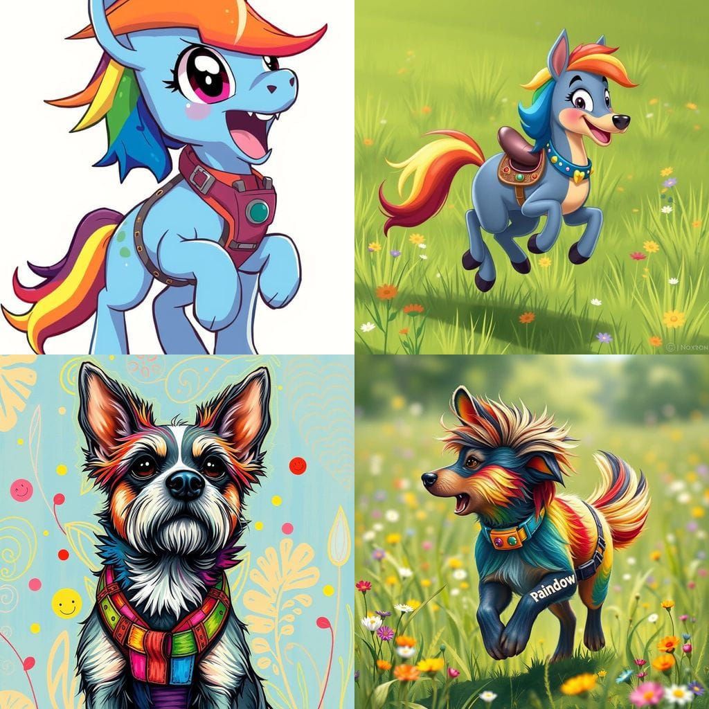 Rainbow Dash as a Dog: A Whimsical Transformation