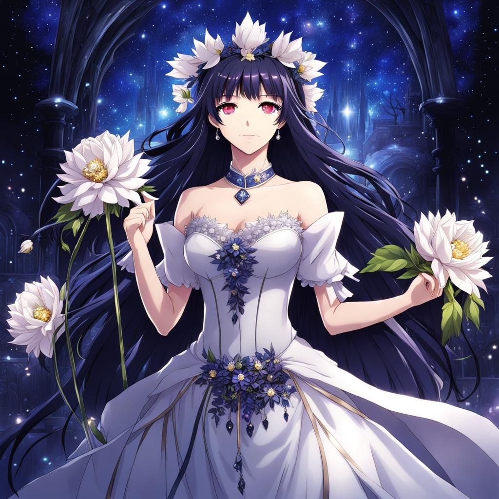 Anime Queen of the Night Flower Art