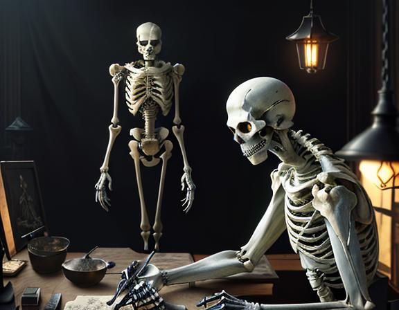 Furry Skeleton Bone Repair, Art Nouveau Style