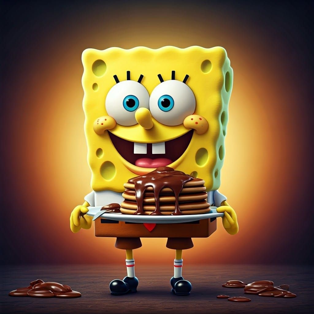 SpongeBob SquarePants in a Bright, Cinematic 3D Art Style