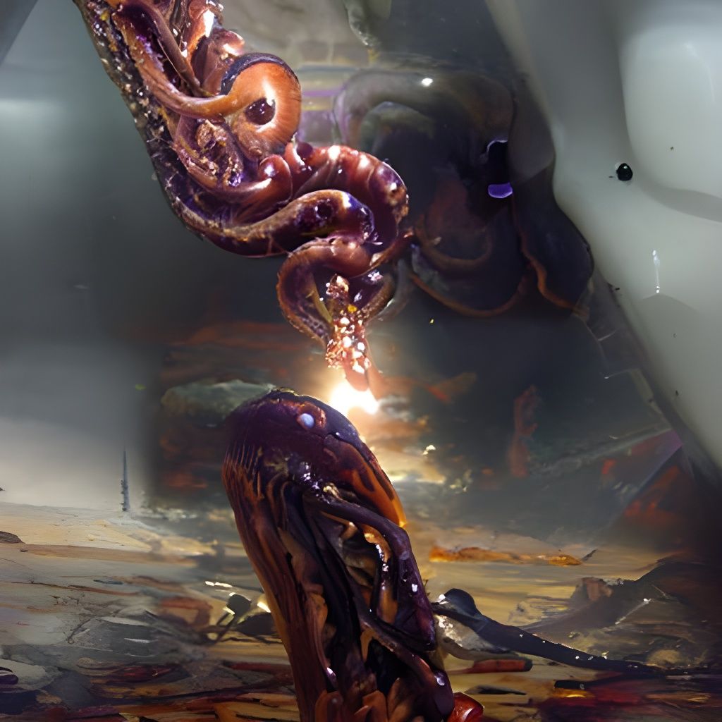 Eldritch Octopus God in Cosmic Depths