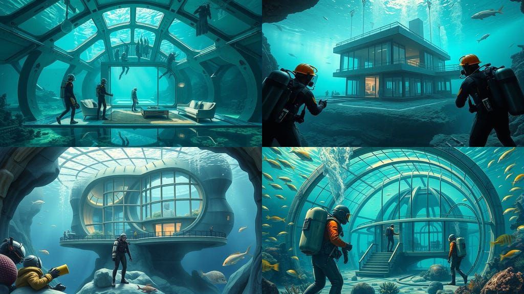 Luxury Underwater House Construction Project