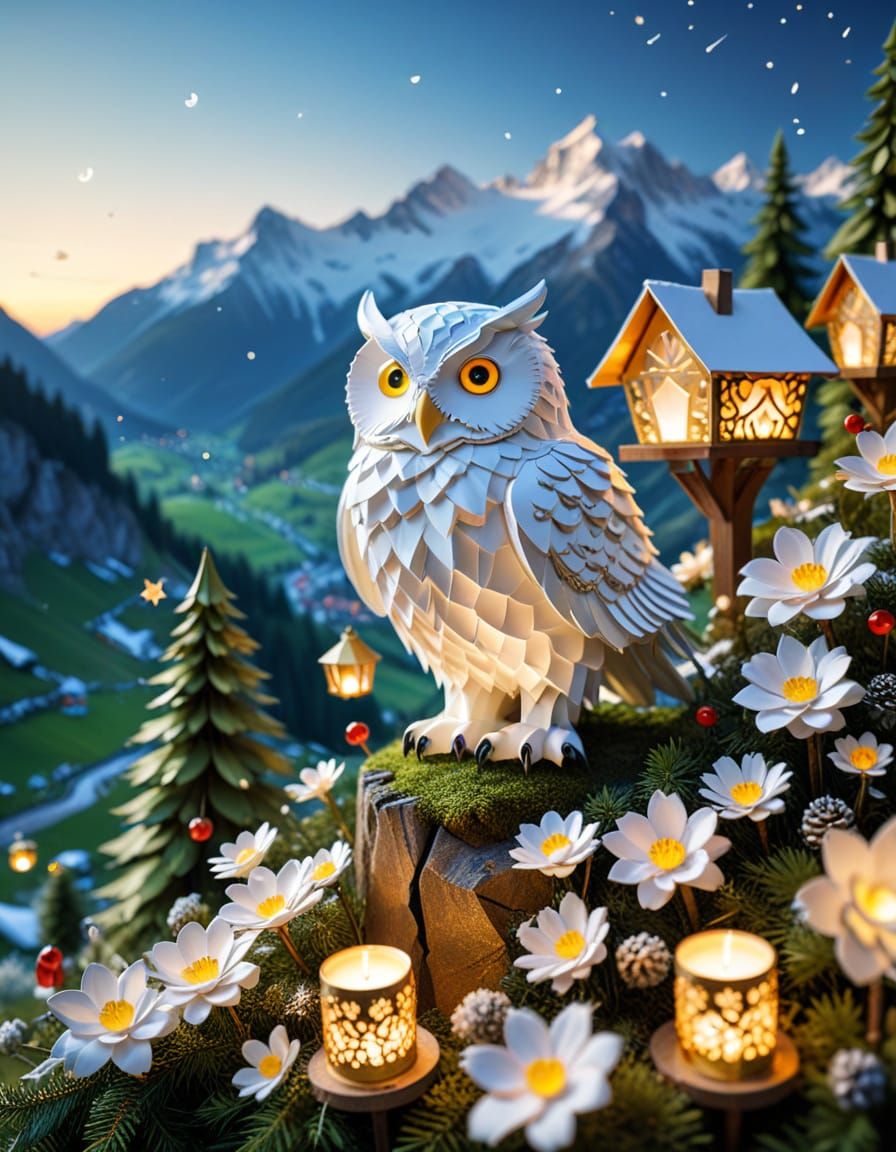 Magical Snowy Alps Village with Christmas Wonders