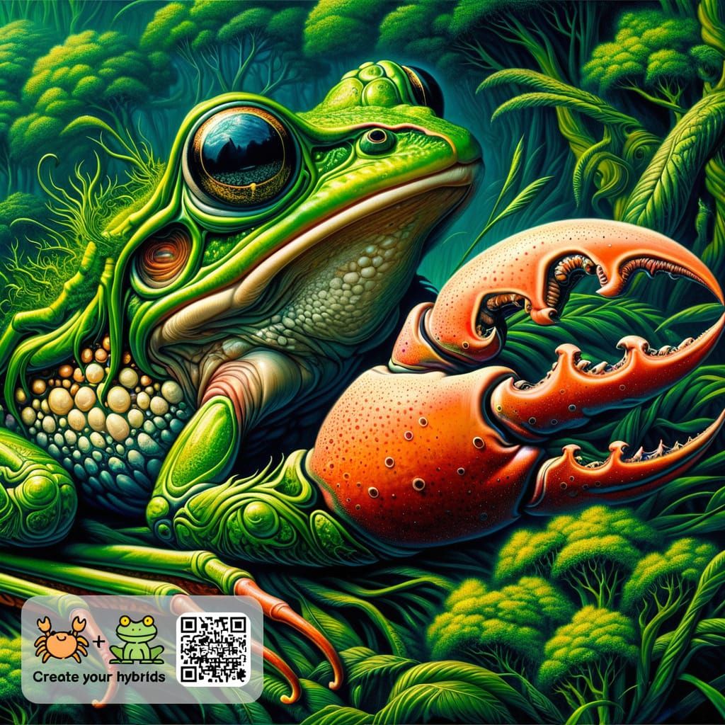Crab Frog Hybrid Creature Fusion