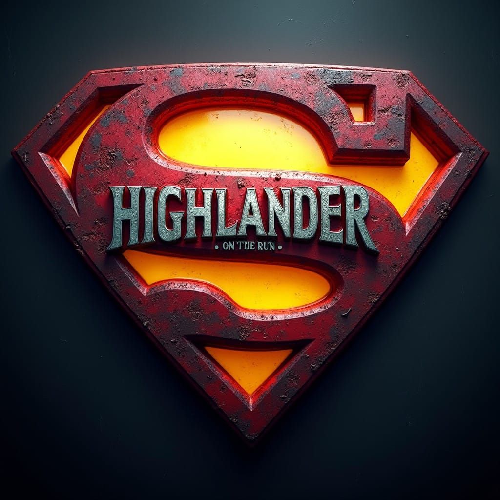Highlander Logo in Futuristic, Industrial Style