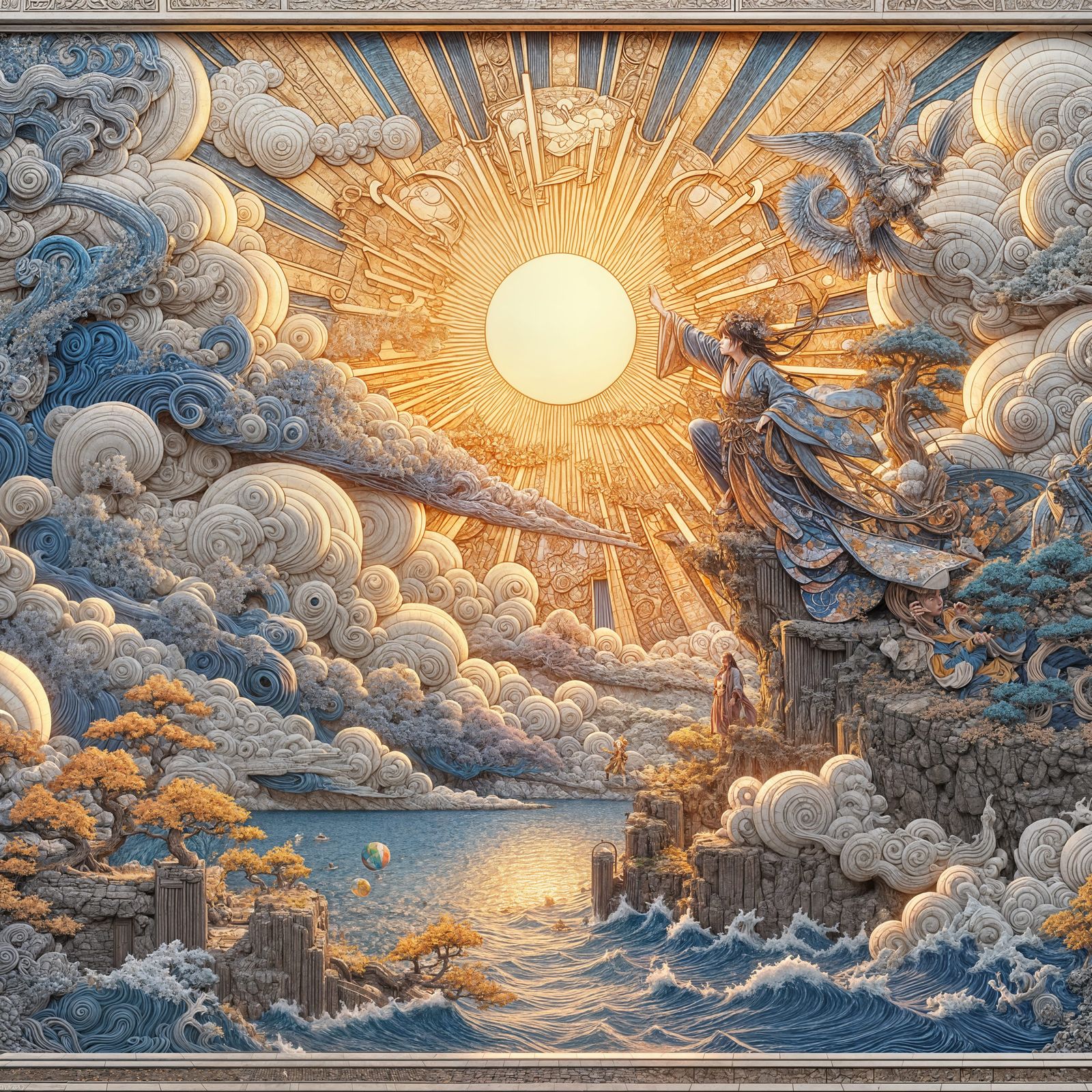 Sun's Blessing: 3D Digital Art in 8K