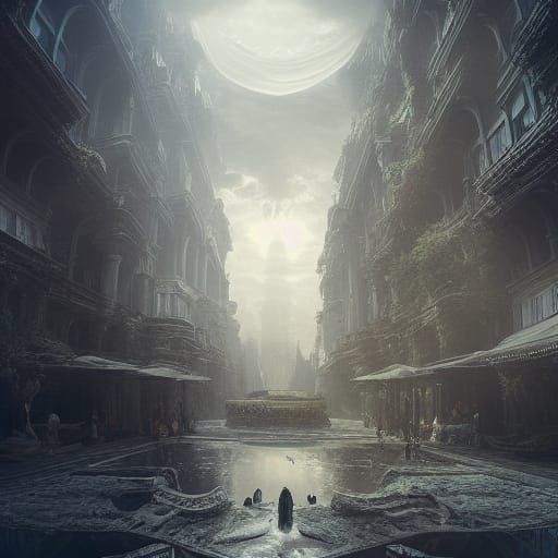 Atmospheric Mystery in Detailed Digital Matte Painting
