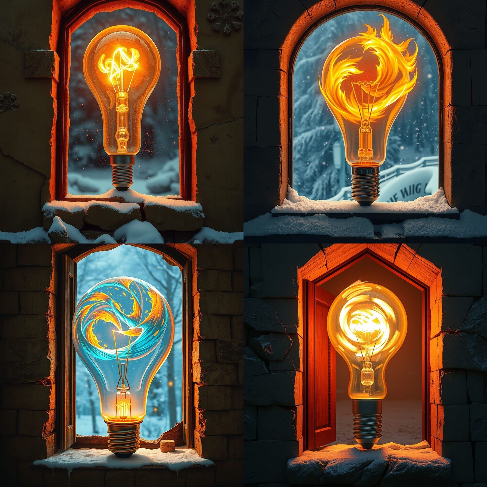 Fiery Dragon-Eye Light Bulb in Baroque Lighting