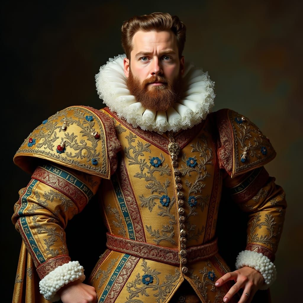 Elizabethan Era Men's Fashion: Rich Fabrics and Embroidery