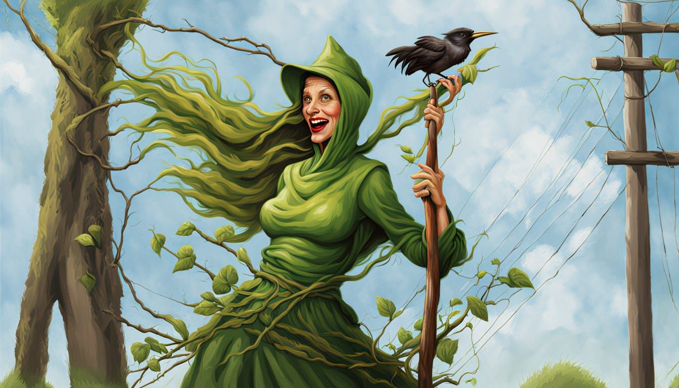 Distressed Mother Nature's Broom Mishap