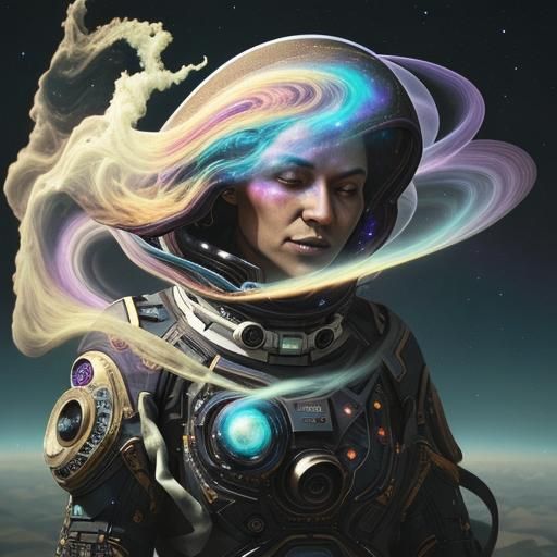 Cosmic Black Hole Warps Space-Time Fabric