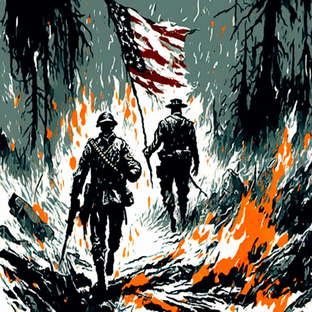 Macabre Future Soldier Emerges From Fire