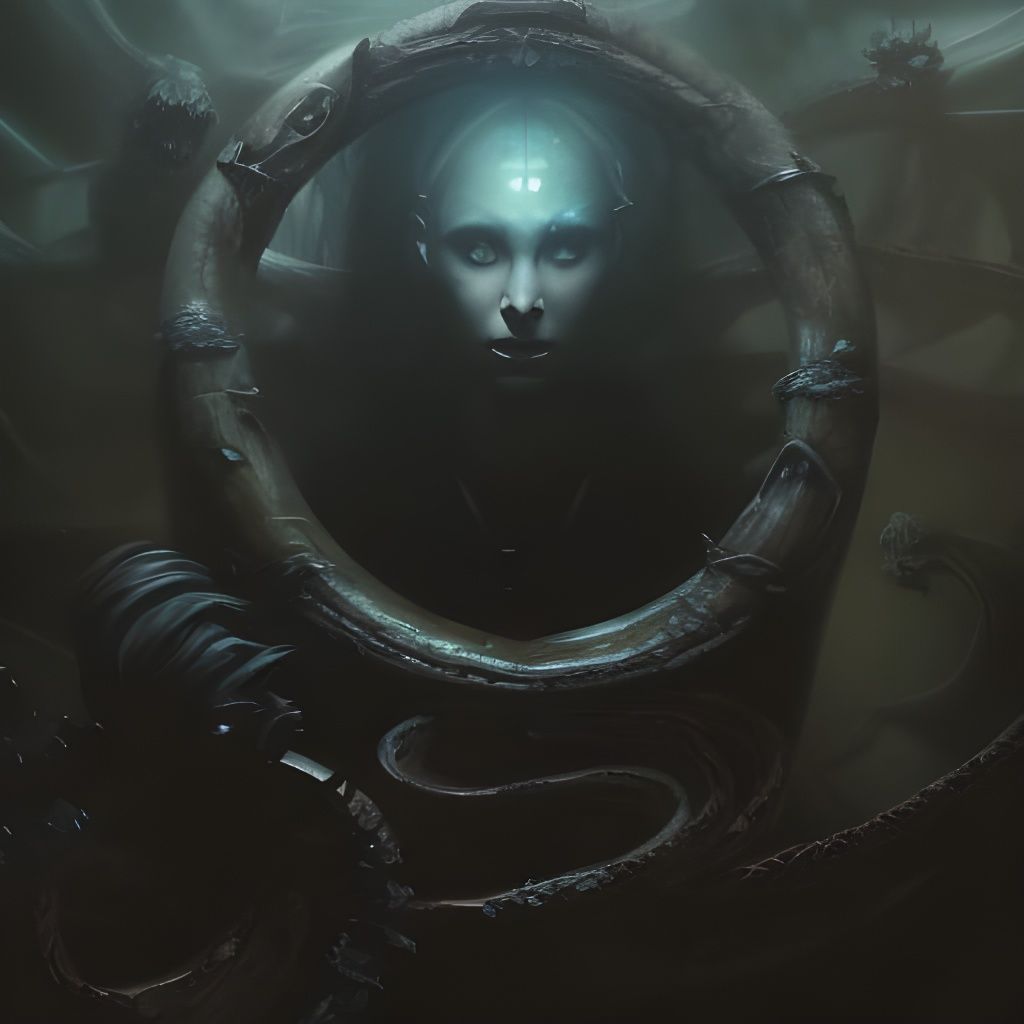 Sinister Darkness Absorbing Holographic Astral Illustration