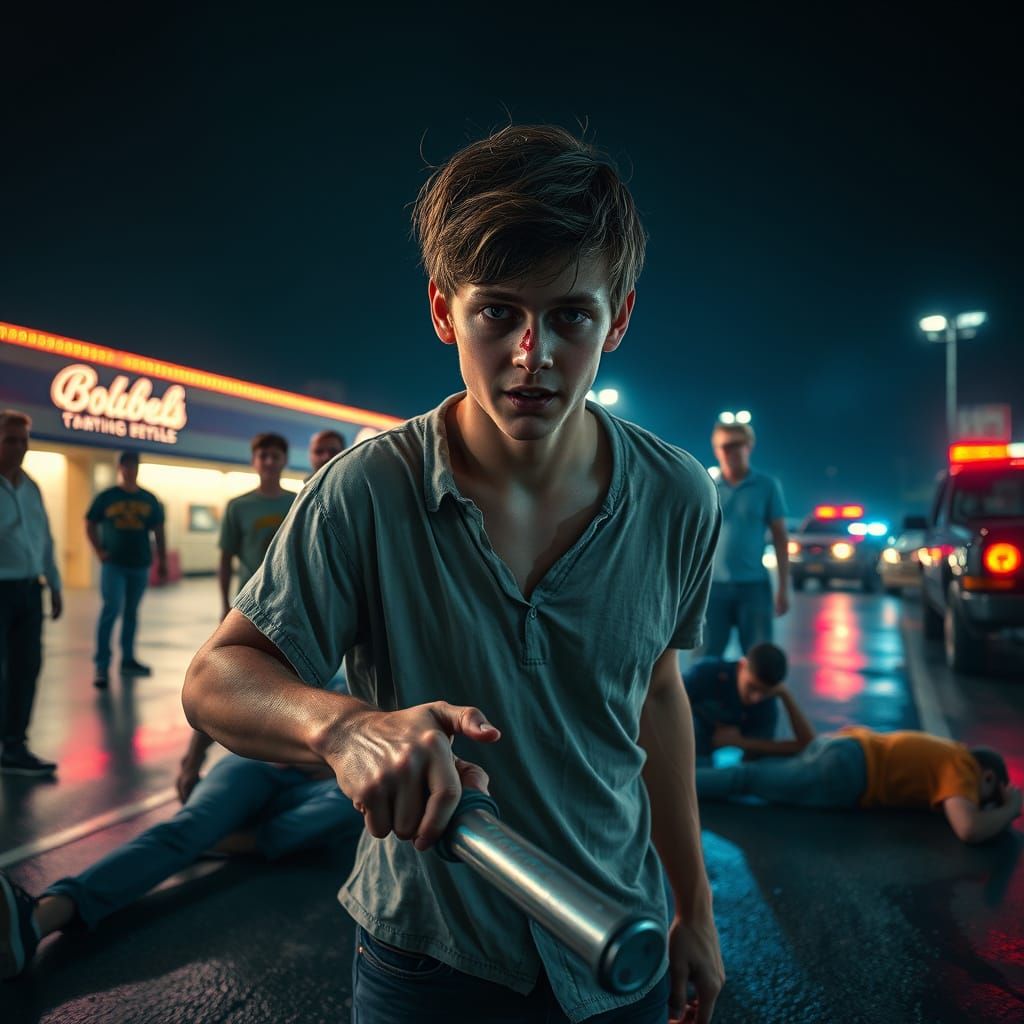 Fight at Bowling Alley: Cinematic 8K Rendering