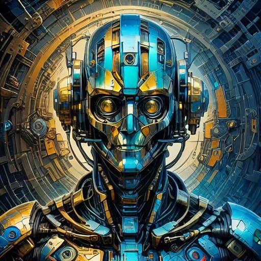 Cyberpunk Space Odyssey in Neon-Lit Nebula