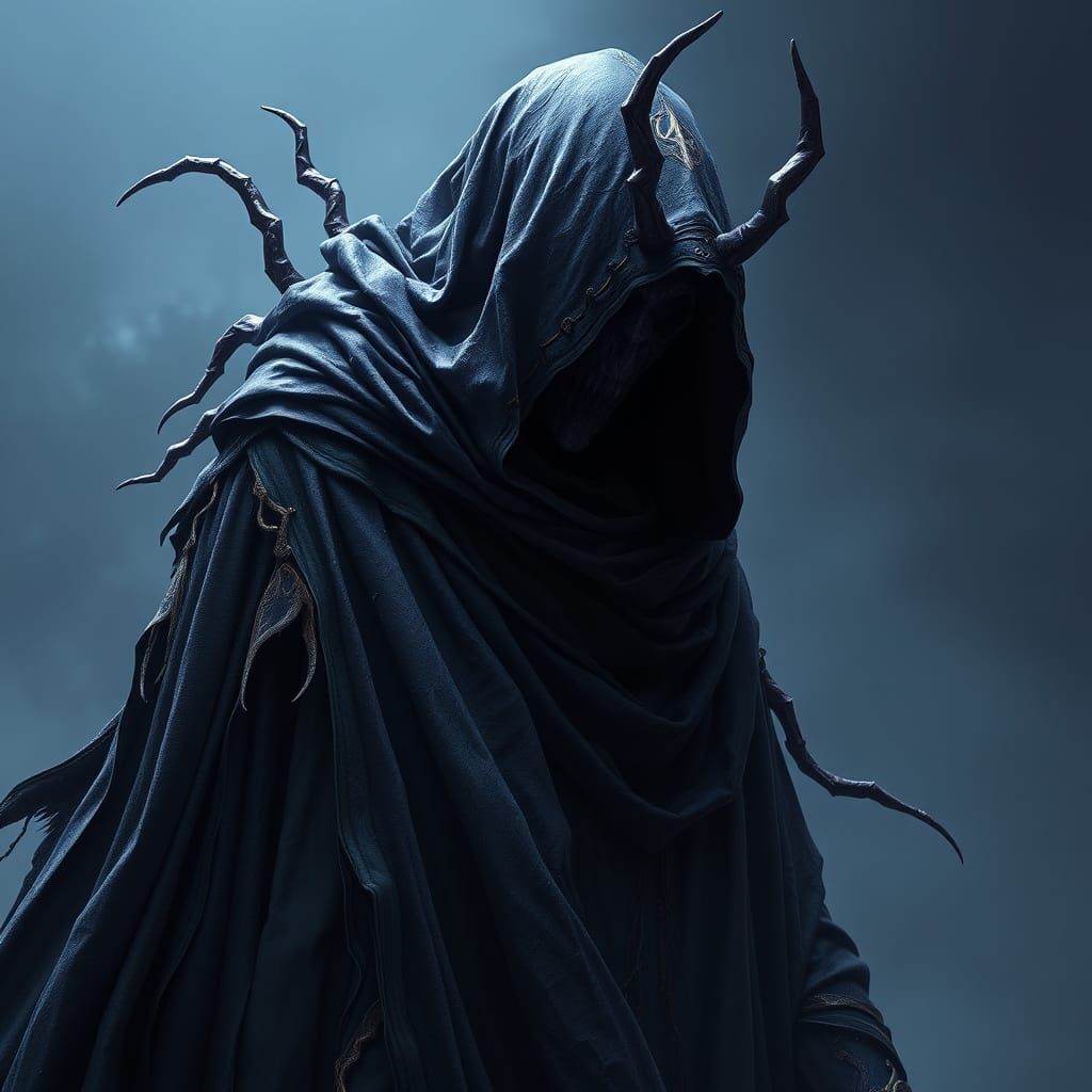 Ominous Shadow Wraith in Dark Fantasy Style