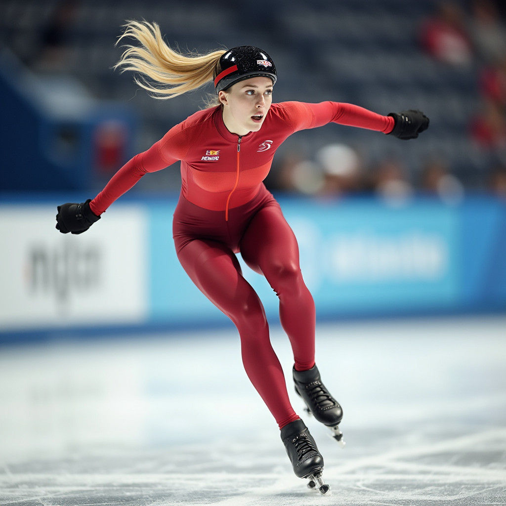 Hyperrealistic Dutch Speed Skater Portrait