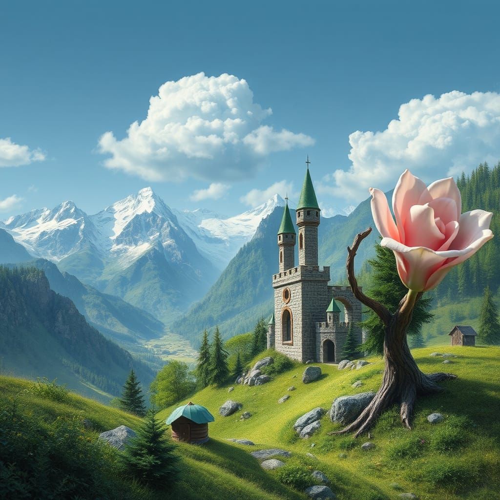 Girl's Joy Holding Iris Flower