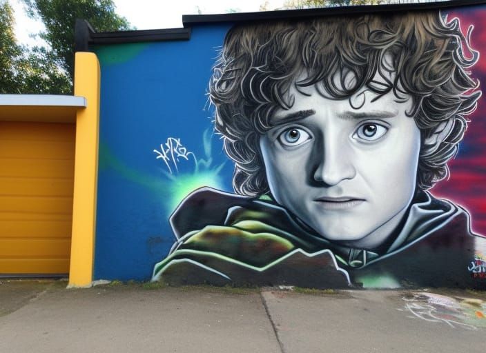 frodo graffiti mural