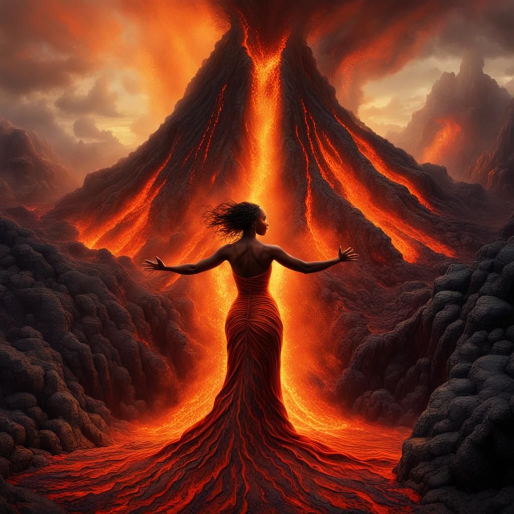 Pele, goddess of volcanoes and fire