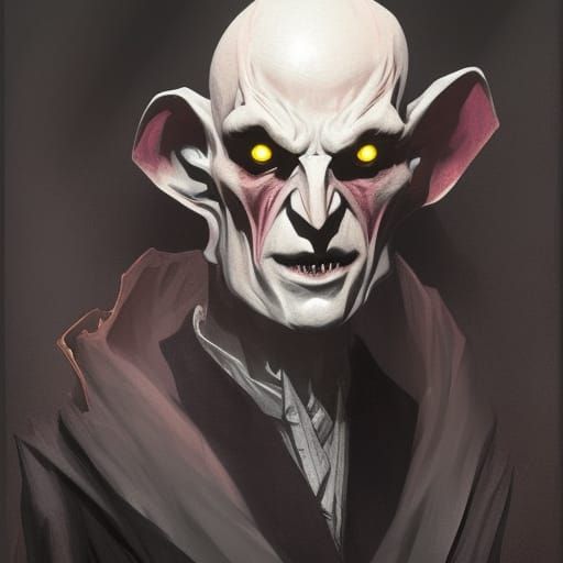 Sinister Nosferatu Portrait in a Dark Style
