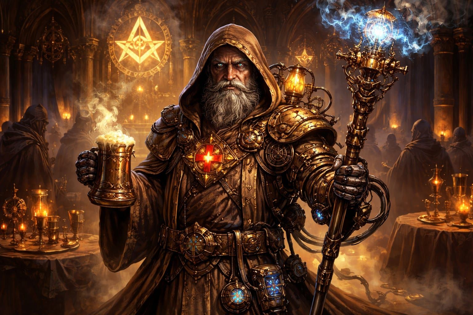 Hiram Abiff - Architect of the Temple of Solomon, First Steammonk of the Rosycross, and a Total Blast at Parties