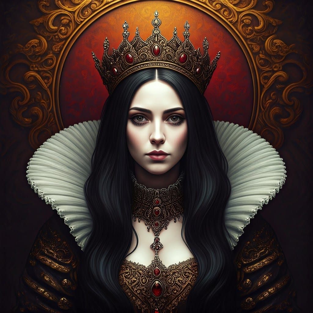 Enigmatic Queen in Dreamlike Ethereal Style